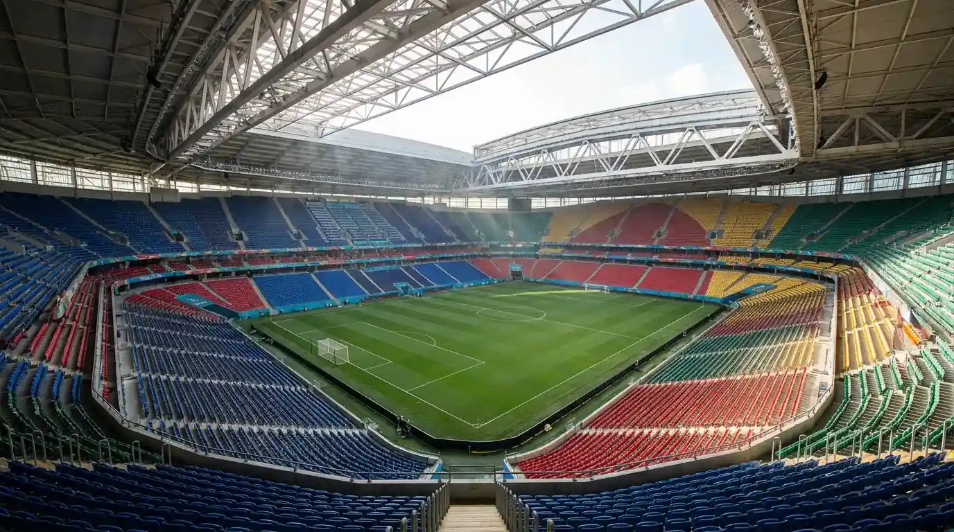 Översikt över alla 12 grupper i fotbolls-VM 2026 med lagflaggor